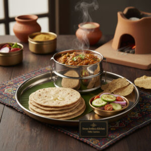 Tiffin Service Gujarati Shaak and Roti (Combo)