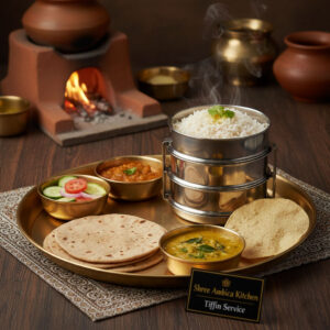 Tiffin Service Gujarati Thali (Half Thali)